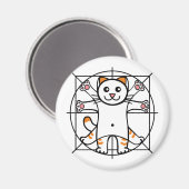 Vitruvianische Katze Magnet (Vorderseite/Rückseite)