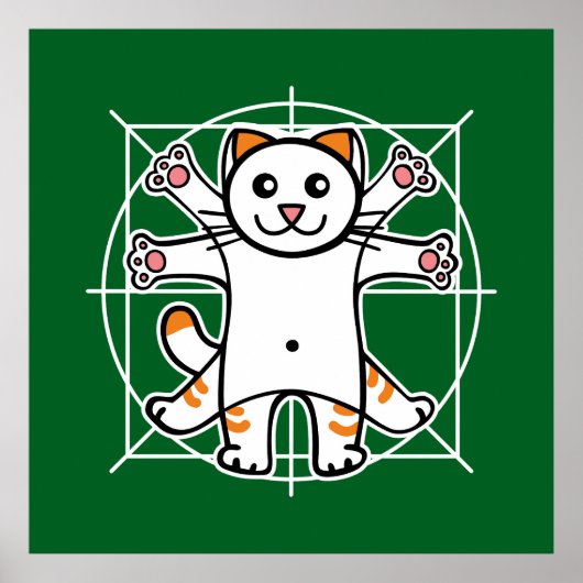 Vitruvianische Katze Poster (Vorne)