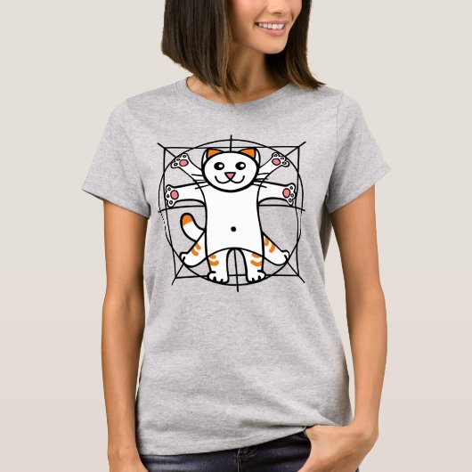 Vitruvianische Katze T-Shirt (Vorderseite)