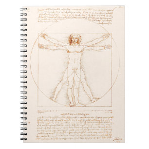 Vitruvianischer Mensch Leonardo da Vinci Notizblock