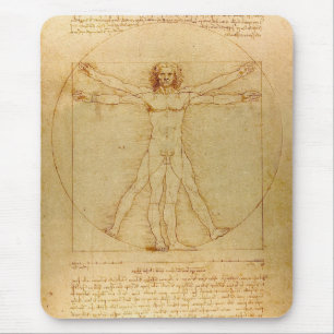 Vitruvianischer Mensch von Leonardo Da Vinci Mousepad