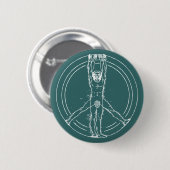 Vitruvians für Frieden Button (Vorne & Hinten)