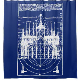 Vitruvischer Dom von Mailand 1521 Duschvorhang