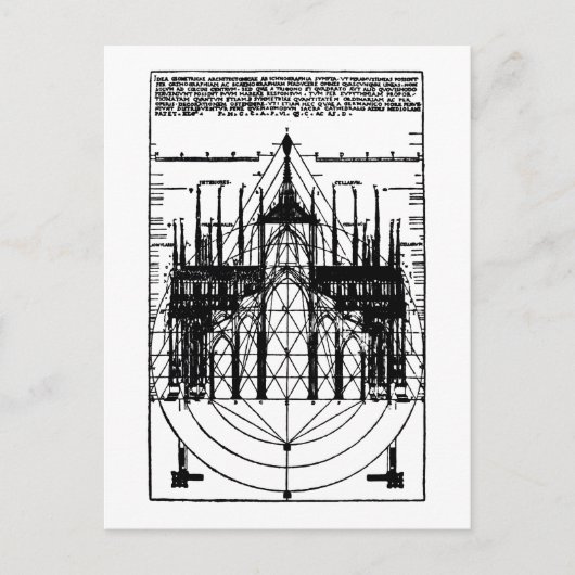Vitruvischer Dom von Mailand 1521 Postkarte (Vorderseite)
