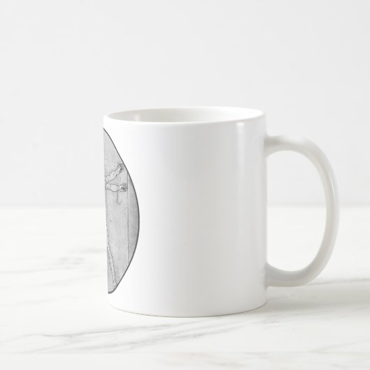 Vitruvius Mann Kaffeetasse (Rechts)