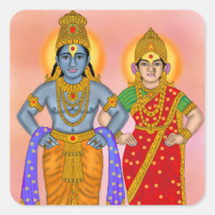 Vitthal Rukmini Aufkleber