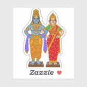 Vitthal Rukmini Sticker (Blatt)