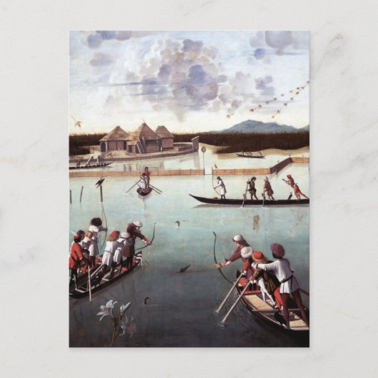 Vittore Carpaccio Jagd auf der Lagune Postkarte (Vorderseite)