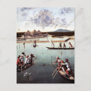 Vittore Carpaccio Jagd in der Lagune Postkarte