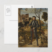 Vittore Carpaccio - Junger Ritter in einer Landsch Postkarte (Vorne/Hinten)