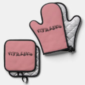 Vityland Oven Mitt and Pot Holders Ofenhandschuh & Topflappen-Set (Vorderseite/Rückseite)
