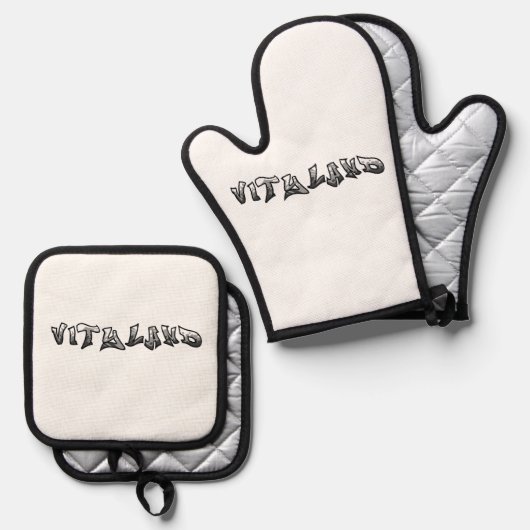 Vityland Oven Mitt and Pot Holders Ofenhandschuh & Topflappen-Set (Vorderseite/Rückseite)
