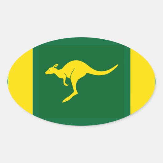 VIUR Aussie Colors Kangaroo Ovaler Aufkleber (Vorderseite)