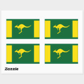 VIUR Aussie Colors Kangaroo Rechteckiger Aufkleber (Blatt)
