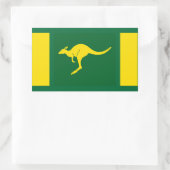 VIUR Aussie Colors Kangaroo Rechteckiger Aufkleber (Tasche)