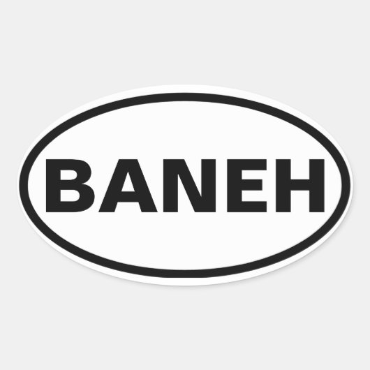 VIUR Baneh Ovaler Aufkleber (Vorderseite)