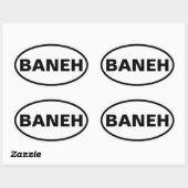 VIUR Baneh Ovaler Aufkleber (Blatt)