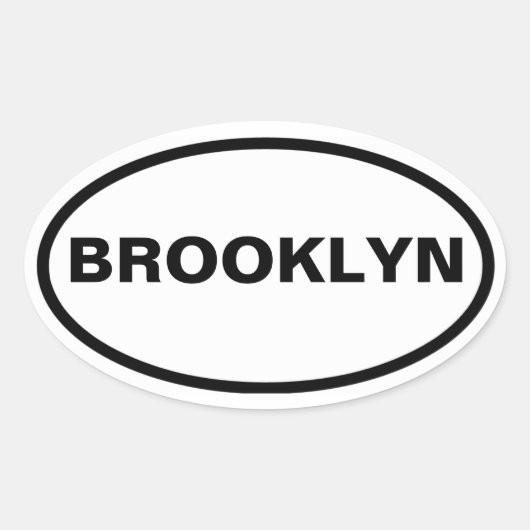 VIUR Brooklyn Ovaler Aufkleber (Vorderseite)