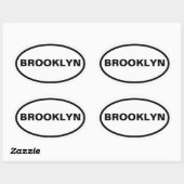 VIUR Brooklyn Ovaler Aufkleber (Blatt)