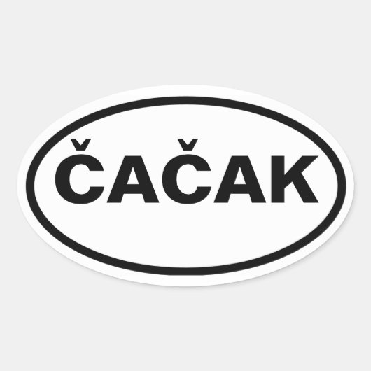 VIUR Čačak Ovaler Aufkleber (Vorderseite)