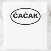 VIUR Čačak Ovaler Aufkleber (Tasche)