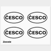 VIUR Česko Ovaler Aufkleber (Blatt)