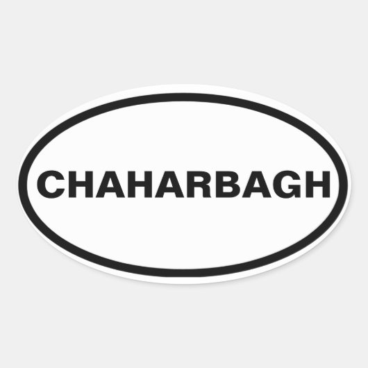 VIUR Chaharbagh Ovaler Aufkleber (Vorderseite)