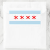 VIUR Chicago Flag Rechteckiger Aufkleber (Tasche)