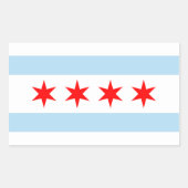 VIUR Chicago Flag Rechteckiger Aufkleber (Vorderseite)