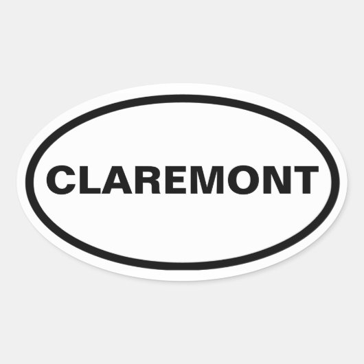 VIUR Claremont Ovaler Aufkleber (Vorderseite)