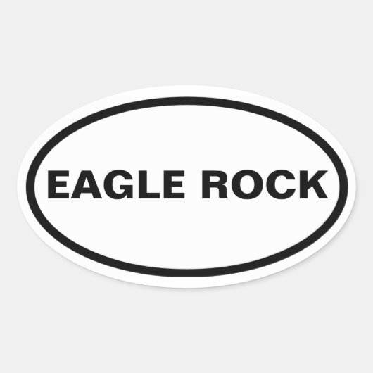 VIUR Eagle Rock Ovaler Aufkleber (Vorderseite)