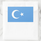 VIUR East Turkestan Uyghur Flag Rechteckiger Aufkleber (Tasche)