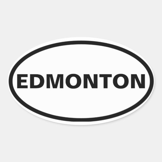 VIUR Edmonton Ovaler Aufkleber (Vorderseite)