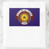 VIUR El Paso Flag Rechteckiger Aufkleber (Tasche)