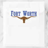 VIUR Fort Worth Flag Rechteckiger Aufkleber (Tasche)