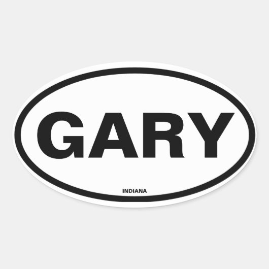 VIUR Gary Indiana Ovaler Aufkleber (Vorderseite)