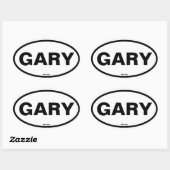 VIUR Gary Indiana Ovaler Aufkleber (Blatt)