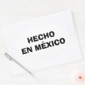 VIUR Hecho en Mexico Ovaler Aufkleber (Umschlag)