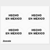 VIUR Hecho en Mexico Ovaler Aufkleber (Blatt)