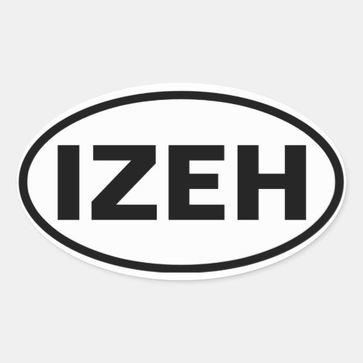 VIUR Izeh Ovaler Aufkleber (Vorderseite)