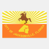 VIUR Jacksonville Flag Rechteckiger Aufkleber (Vorderseite)