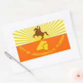 VIUR Jacksonville Flag Rechteckiger Aufkleber (Umschlag)