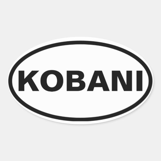 VIUR Kobani Ovaler Aufkleber (Vorderseite)