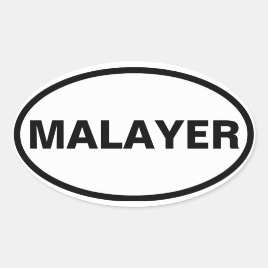 VIUR Malayer Ovaler Aufkleber (Vorderseite)