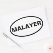 VIUR Malayer Ovaler Aufkleber (Umschlag)