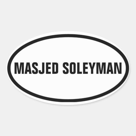 VIUR Masjed Soleyman Ovaler Aufkleber (Vorderseite)