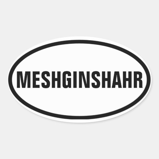 VIUR Meshginshahr Ovaler Aufkleber (Vorderseite)