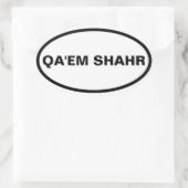 VIUR Qa'em Shahr Ovaler Aufkleber (Tasche)
