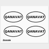 VIUR Qanavat Ovaler Aufkleber (Blatt)