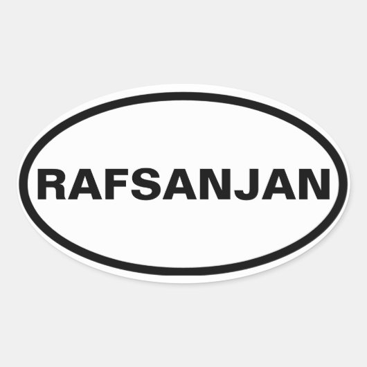 VIUR Rafsanjan Ovaler Aufkleber (Vorderseite)